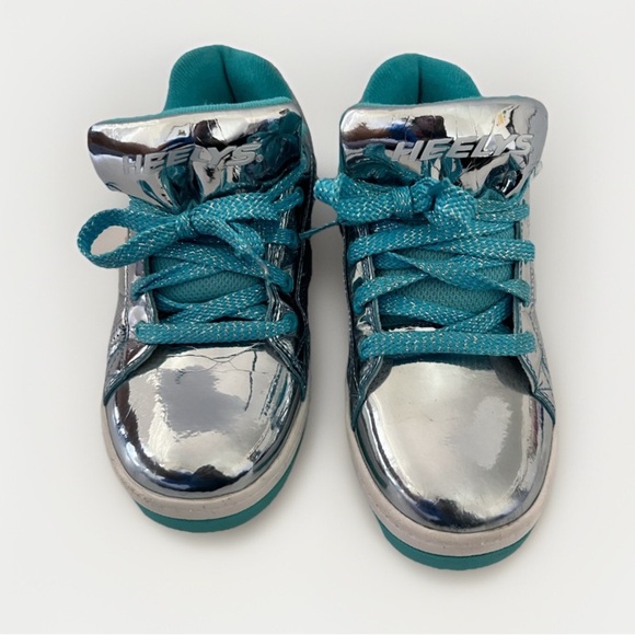 Heelys Metallic Split Chrome Skate Sneaker Roller Wheel in Blue - Picture 4 of 6